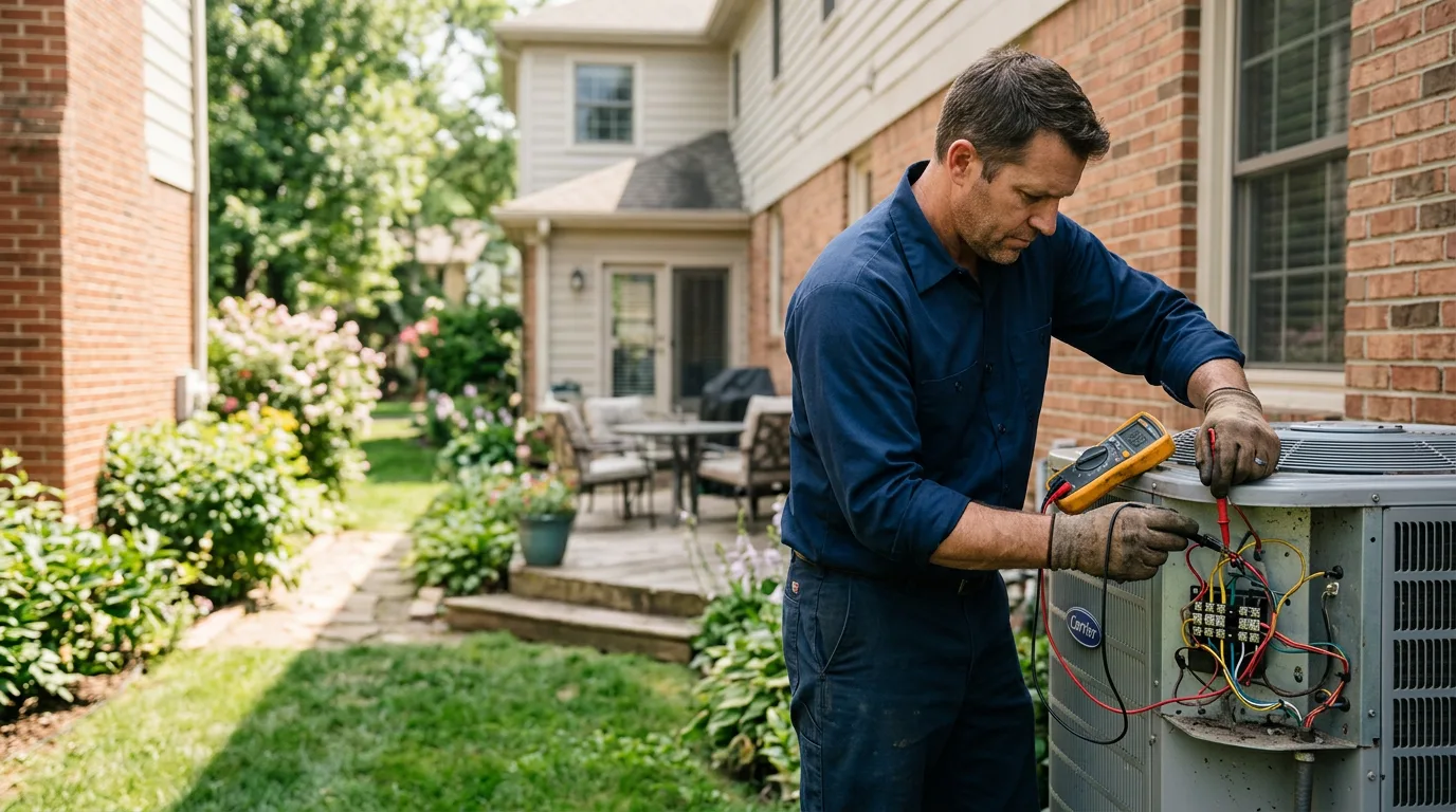 HVAC technician working near Henderson, NY